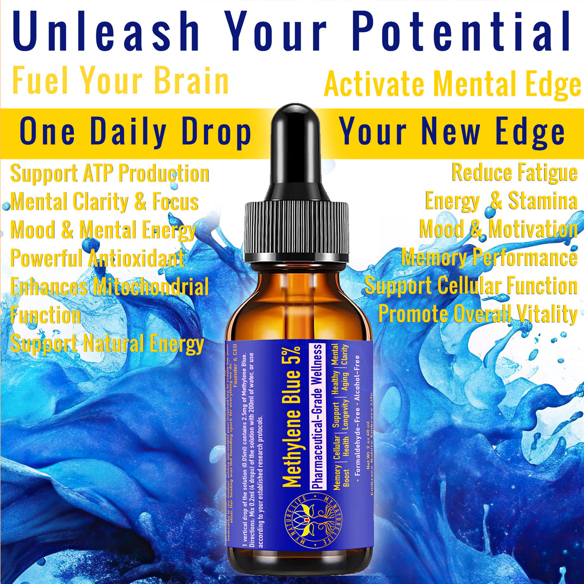 High-Purity European Methylene Blue 5% Liquid Solution
