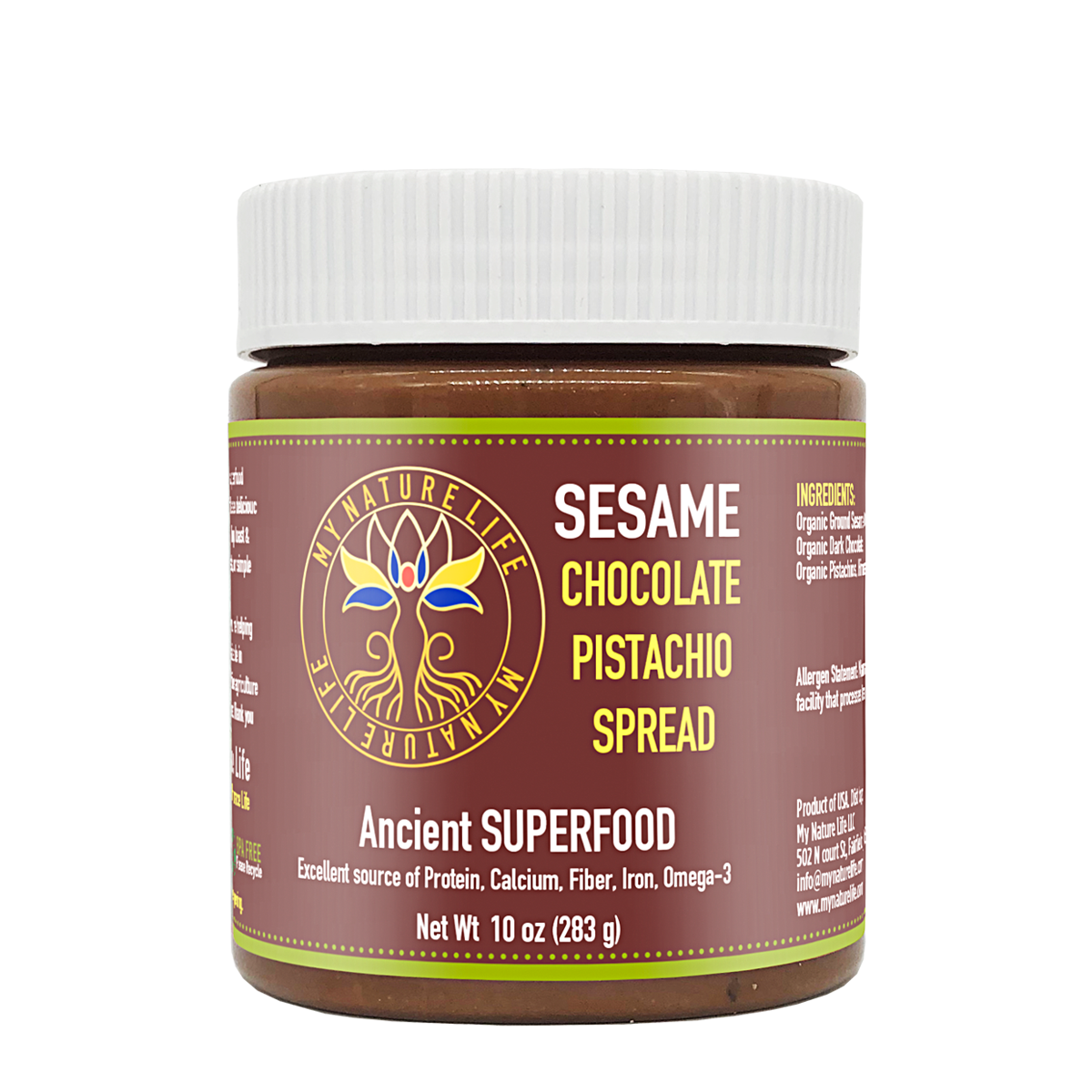 Sesame Chocolate Pistachio Spread